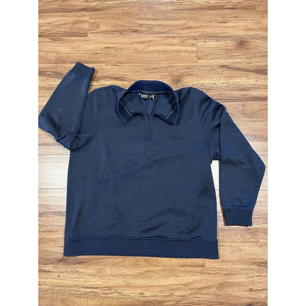 Under Armour Sweater Mens 2XL Blue Storm Quarter Zip Pullover Outdoor Casual XXL
